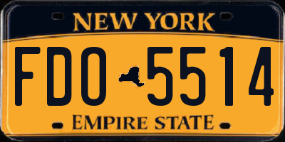NY license plate FDO5514