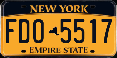 NY license plate FDO5517