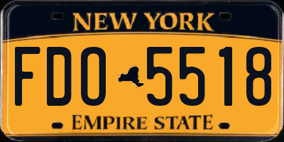 NY license plate FDO5518