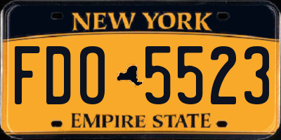 NY license plate FDO5523