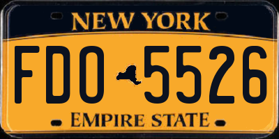 NY license plate FDO5526