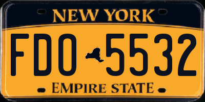 NY license plate FDO5532