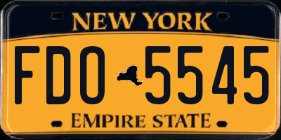 NY license plate FDO5545