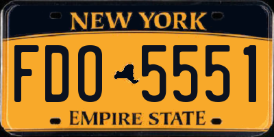NY license plate FDO5551