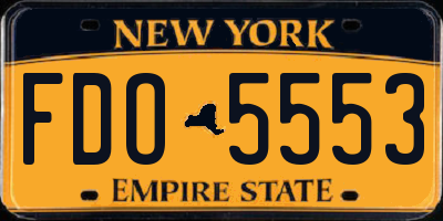NY license plate FDO5553