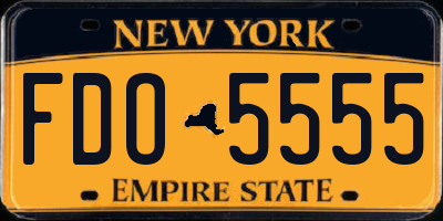 NY license plate FDO5555