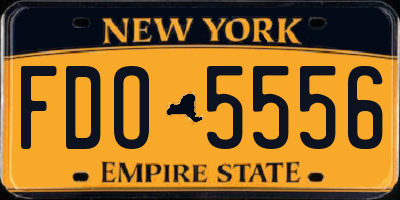 NY license plate FDO5556