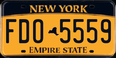 NY license plate FDO5559