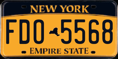 NY license plate FDO5568