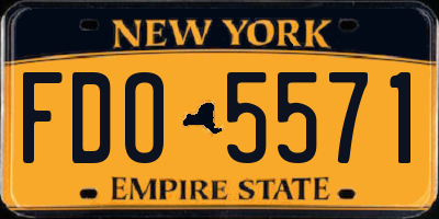 NY license plate FDO5571
