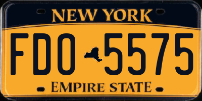 NY license plate FDO5575