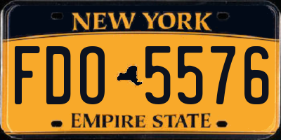 NY license plate FDO5576