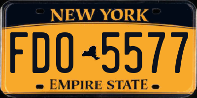 NY license plate FDO5577