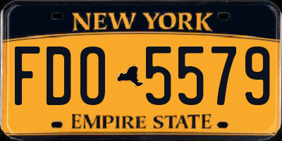 NY license plate FDO5579