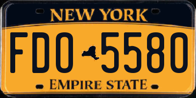 NY license plate FDO5580