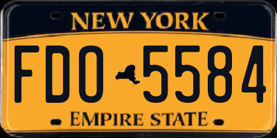 NY license plate FDO5584