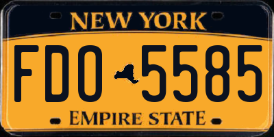 NY license plate FDO5585