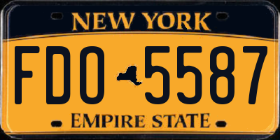 NY license plate FDO5587