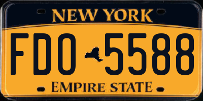 NY license plate FDO5588