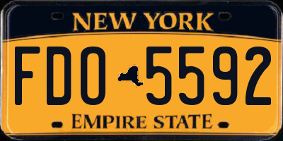 NY license plate FDO5592