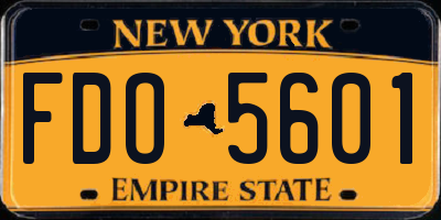 NY license plate FDO5601