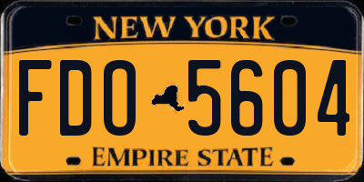 NY license plate FDO5604