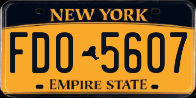 NY license plate FDO5607