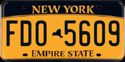 NY license plate FDO5609
