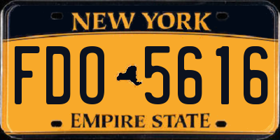 NY license plate FDO5616