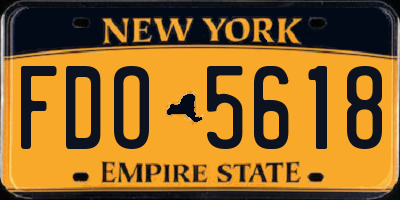 NY license plate FDO5618