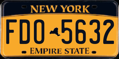 NY license plate FDO5632