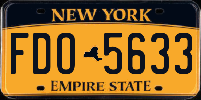 NY license plate FDO5633