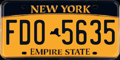 NY license plate FDO5635