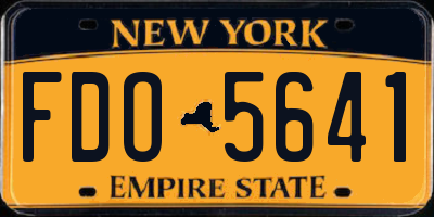 NY license plate FDO5641