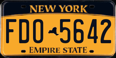 NY license plate FDO5642
