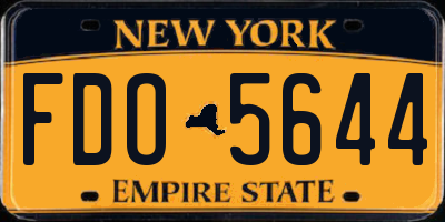 NY license plate FDO5644