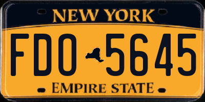 NY license plate FDO5645