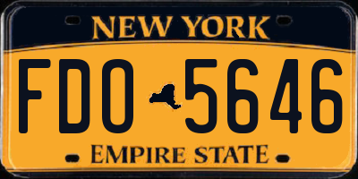 NY license plate FDO5646