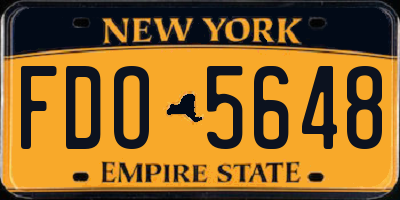 NY license plate FDO5648