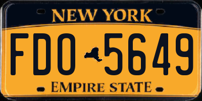 NY license plate FDO5649