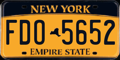 NY license plate FDO5652