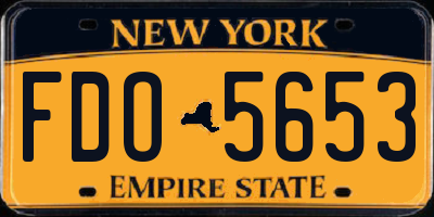 NY license plate FDO5653