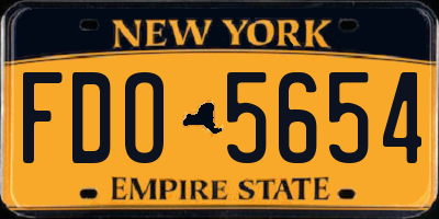 NY license plate FDO5654