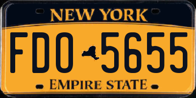 NY license plate FDO5655
