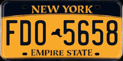 NY license plate FDO5658