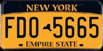 NY license plate FDO5665