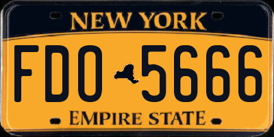 NY license plate FDO5666