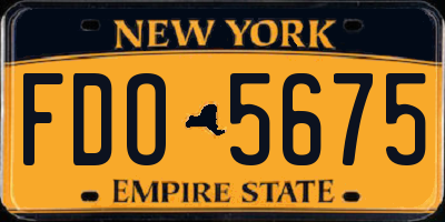 NY license plate FDO5675