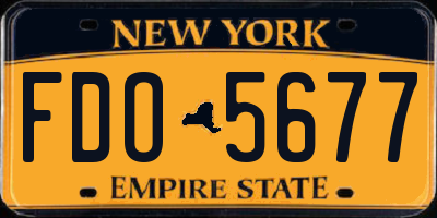 NY license plate FDO5677