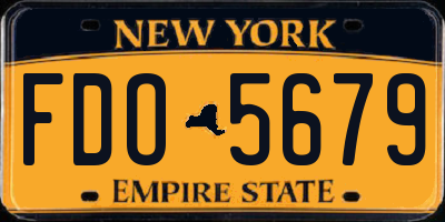 NY license plate FDO5679